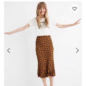 Printed spots slip skirt 00